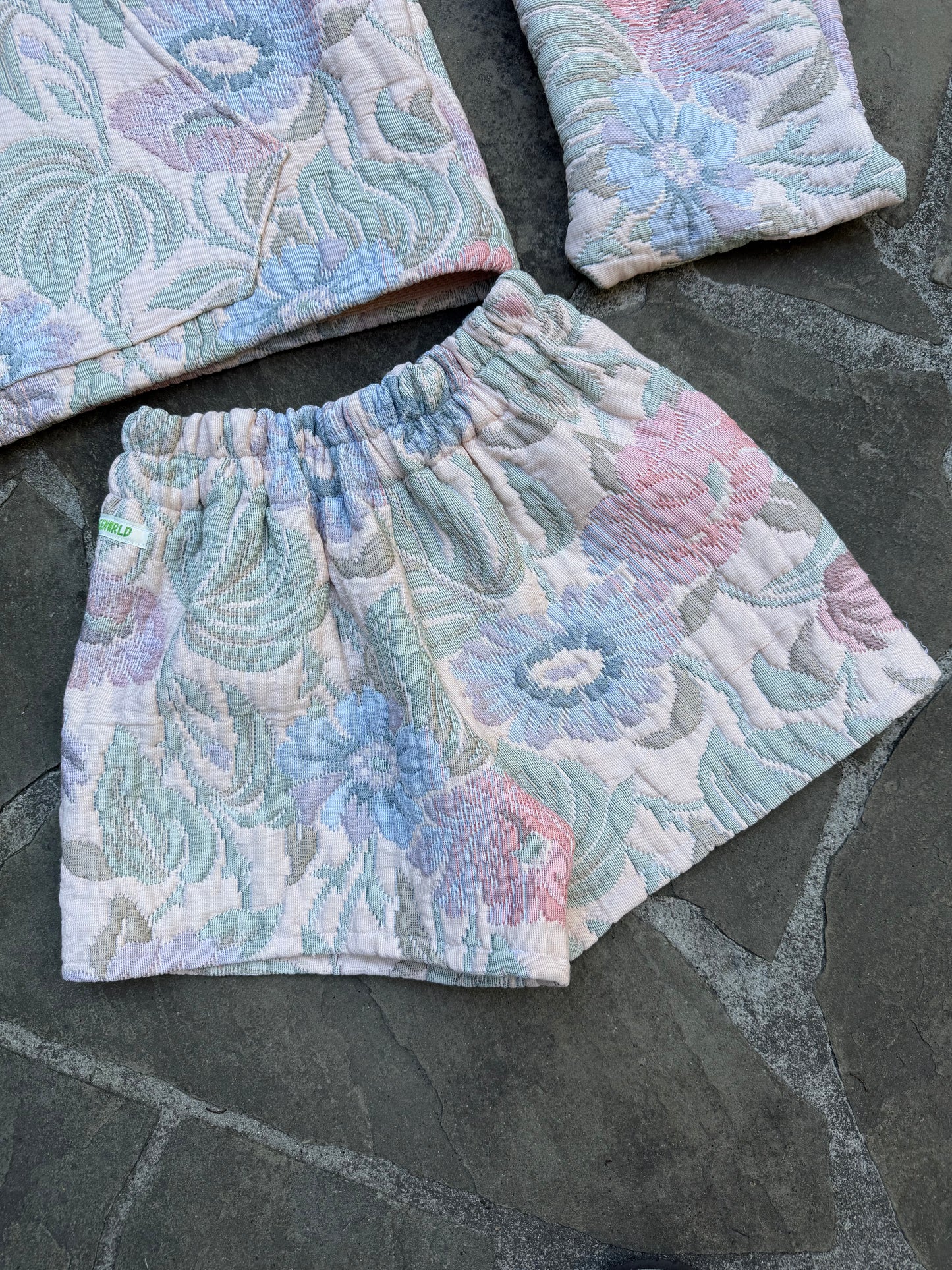 Pastel Eden Quilt Hoodie, Shorts & Tote