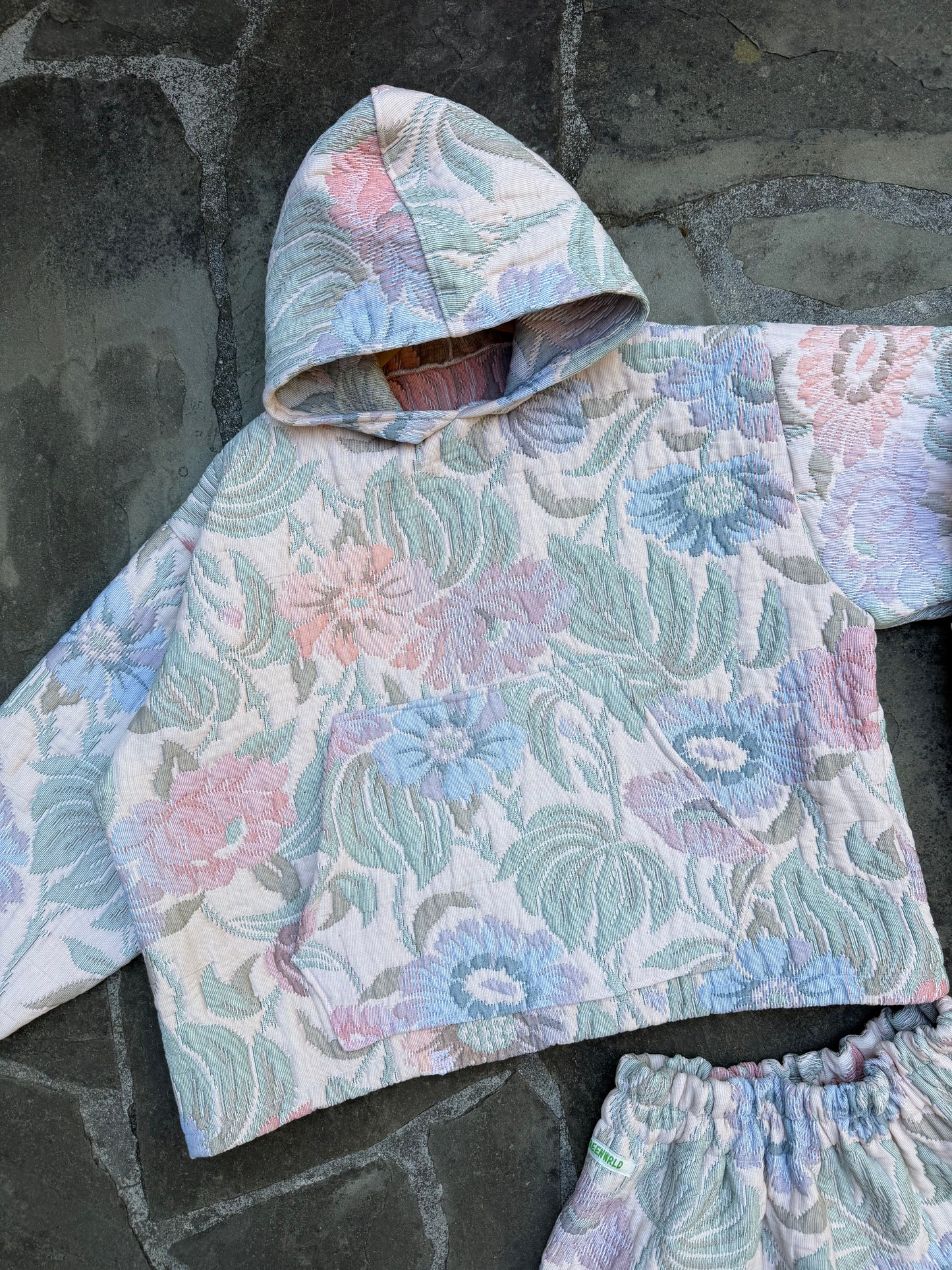 Pastel Eden Quilt Hoodie, Shorts & Tote