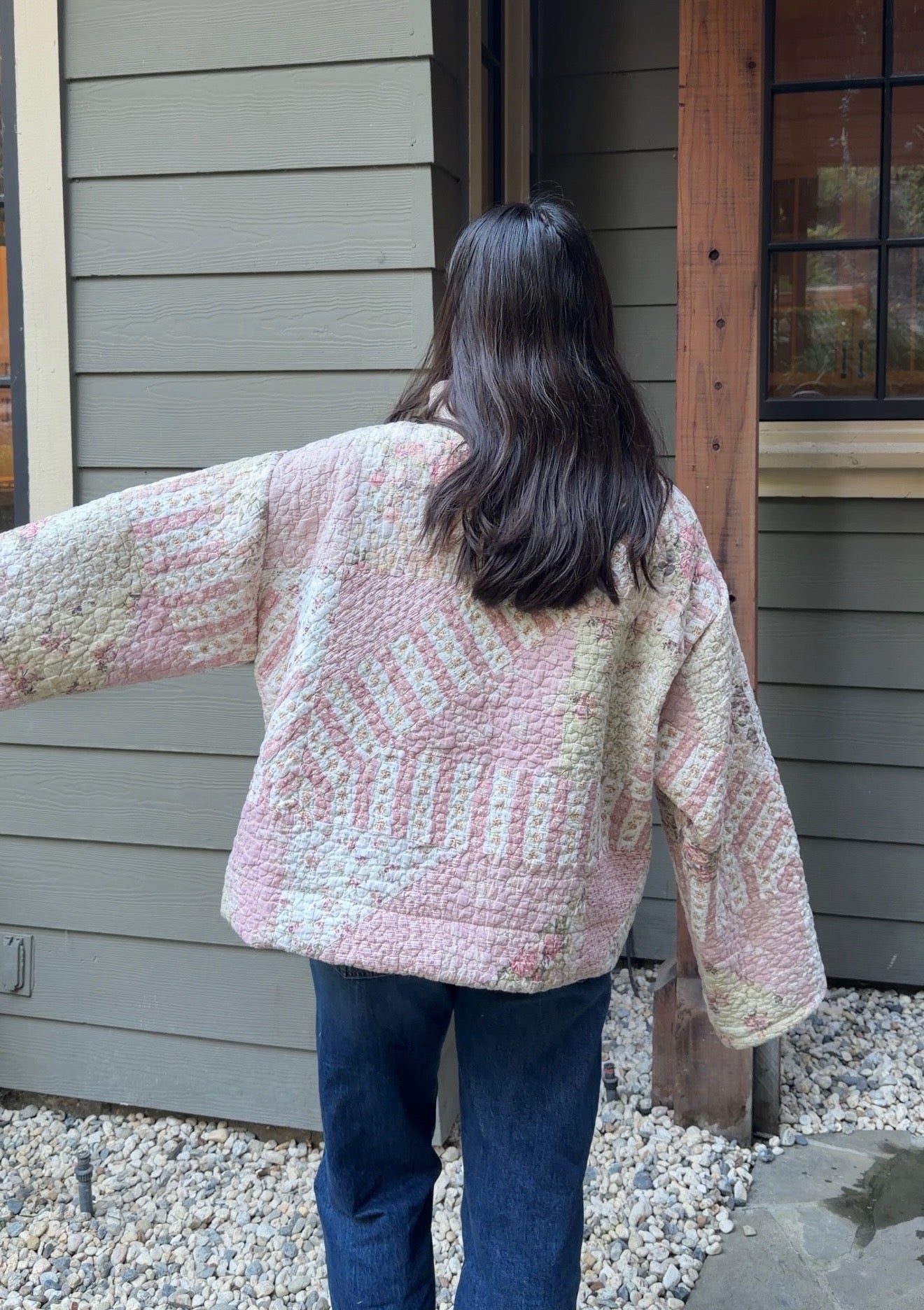 Blush Petal Quilt Jacket (XS-XXL)